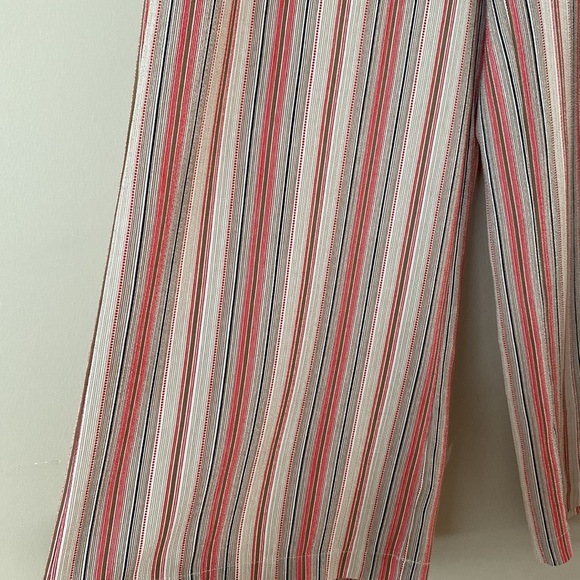 [S] Max Studio Striped Tie Front Wide Leg Cropped Pants - Picture 4 of 6